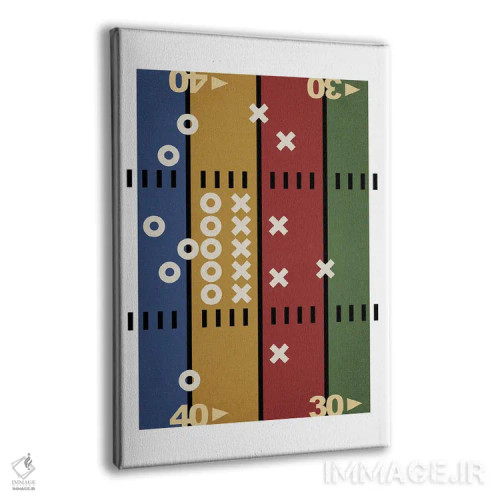 تابلو زمین فوتبال رترو (سبک قدیمی) اثر بث بوردلون - نمای پرسپکتیو محصول