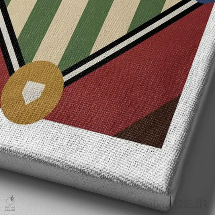 تابلو زمین بیسبال رترو (سبک قدیمی) اثر بث بوردلون - نمای نزدیک بافت بوم