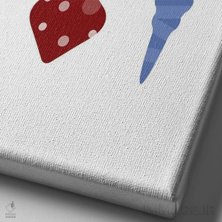 تابلو آویزهای کریسمس بلند اثر بث بوردلون - نمای نزدیک بافت بوم