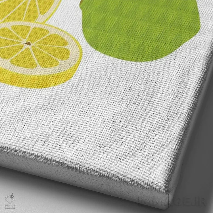 تابلو پاپ آرت لیمو اثر بث بوردلون - نمای نزدیک بافت بوم