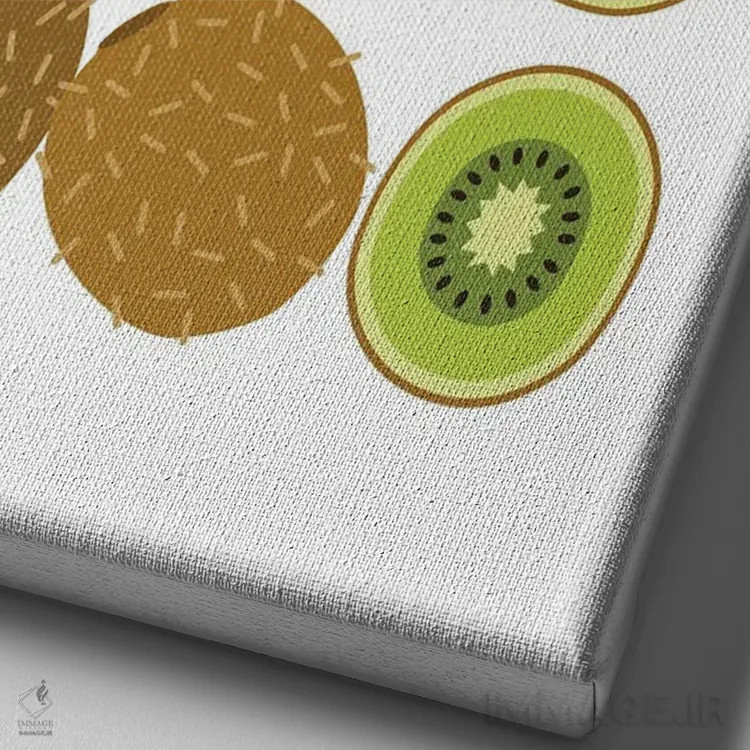 تابلو پاپ آرت کیوی اثر بث بوردلون - نمای نزدیک بافت بوم