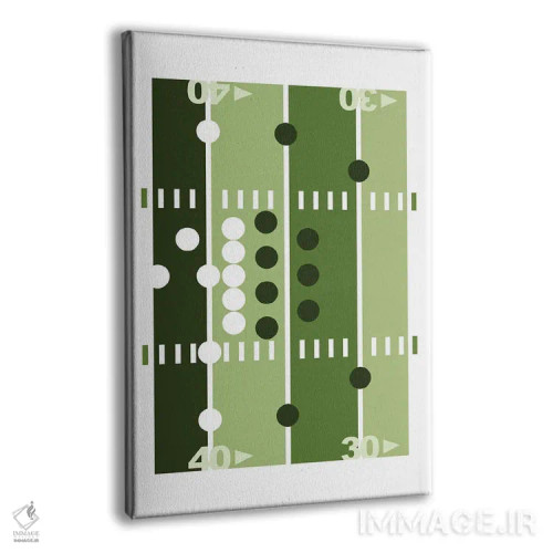 تابلو زمین فوتبال سبزرنگ اثر بث بوردلون - نمای پرسپکتیو محصول