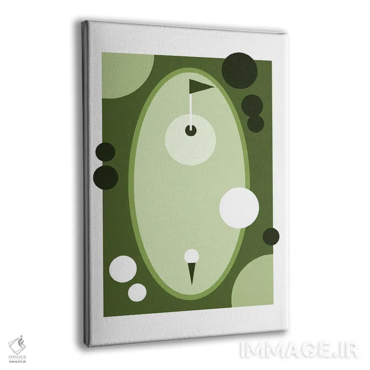 تابلو زمین گلف سبزرنگ اثر بث بوردلون - نمای پرسپکتیو محصول