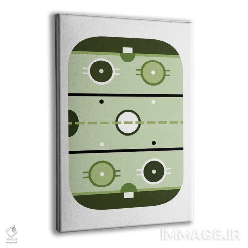 تابلو زمین هاکی سبزرنگ اثر بث بوردلون - نمای پرسپکتیو محصول