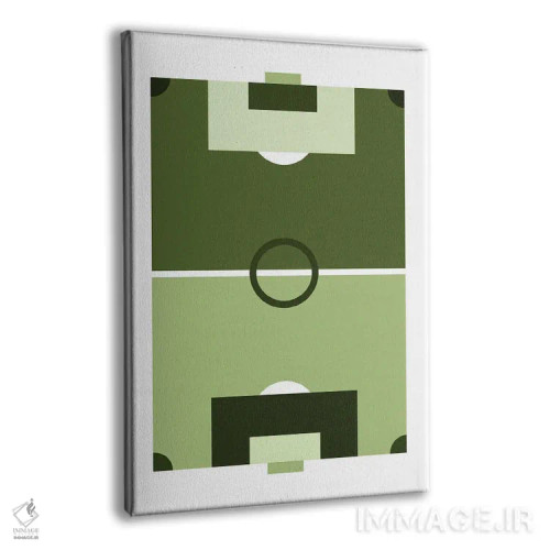 تابلو زمین فوتبال سبزرنگ اثر بث بوردلون - نمای پرسپکتیو محصول