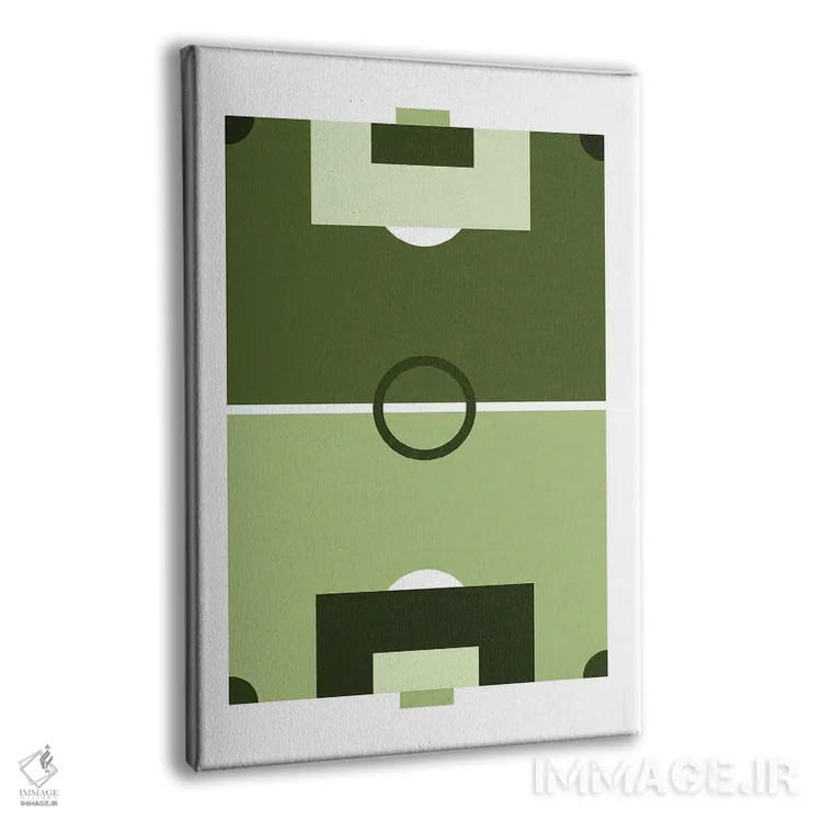 تابلو زمین فوتبال سبزرنگ اثر بث بوردلون - نمای پرسپکتیو محصول