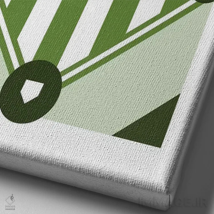 تابلو زمین بیسبال سبزرنگ اثر بث بوردلون - نمای نزدیک بافت بوم