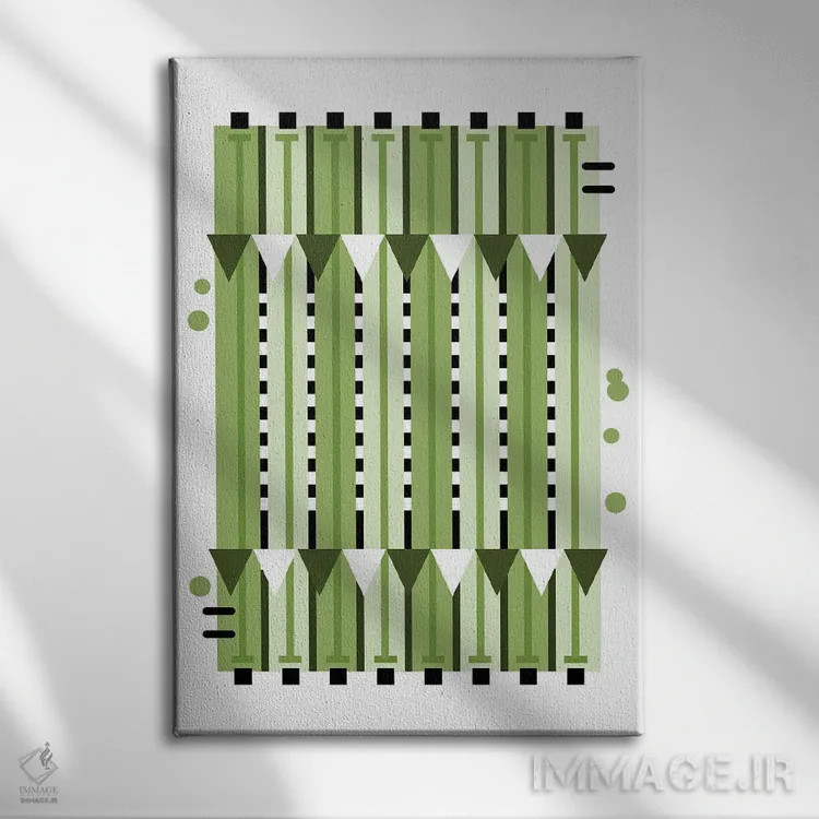 تابلو استخر شنای سبزرنگ اثر بث بوردلون - نمای روبهرو روی دیوار