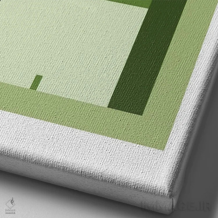 تابلو زمین تنیس سبزرنگ اثر بث بوردلون - نمای نزدیک بافت بوم