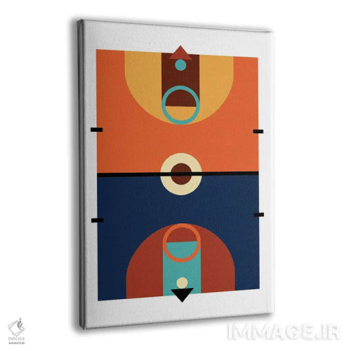 تابلو زمین بسکتبال هنر مدرن اثر بث بوردلون - نمای پرسپکتیو محصول