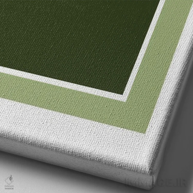 تابلو زمین والیبال سبزرنگ اثر بث بوردلون - نمای نزدیک بافت بوم