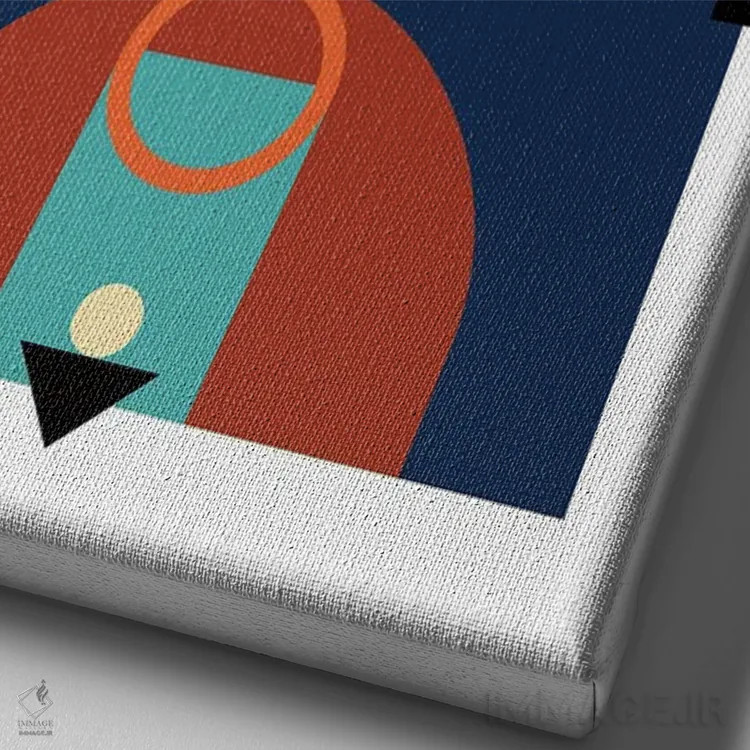 تابلو زمین بسکتبال هنر مدرن اثر بث بوردلون - نمای نزدیک بافت بوم