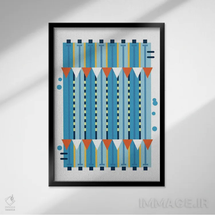 تابلو پاپ آرت استخر شنا با پاشیدن آب اثر بث بوردلون - نمای قابدار مشکی