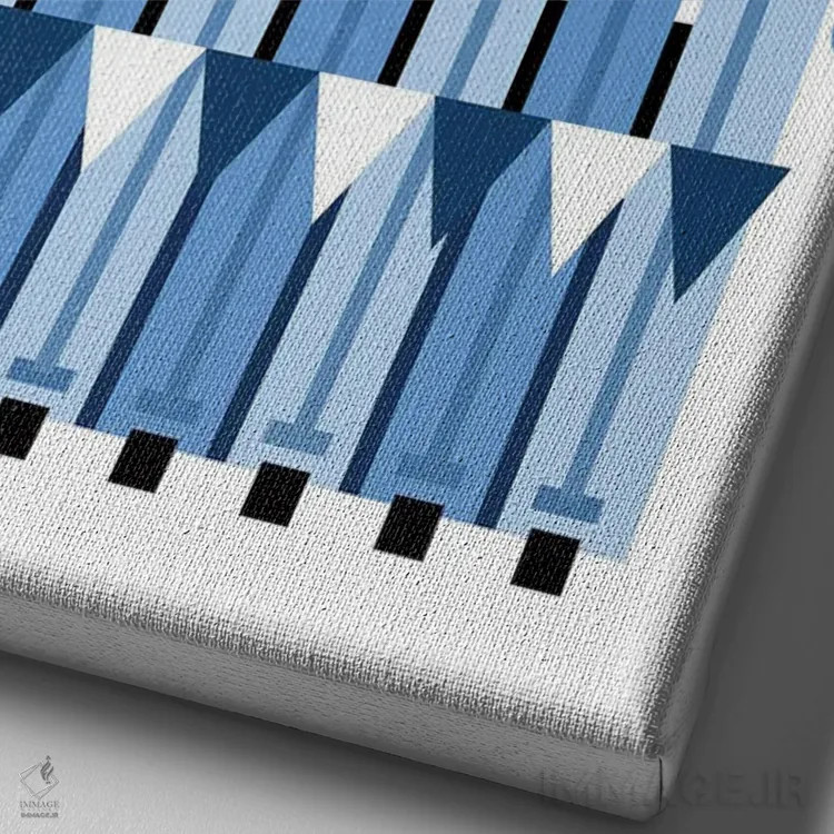 تابلو استخر شنای آبیرنگ اثر بث بوردلون - نمای نزدیک بافت بوم