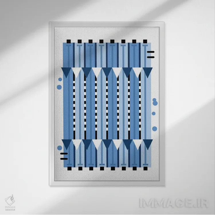 تابلو استخر شنای آبیرنگ اثر بث بوردلون - نمای قابدار سفید