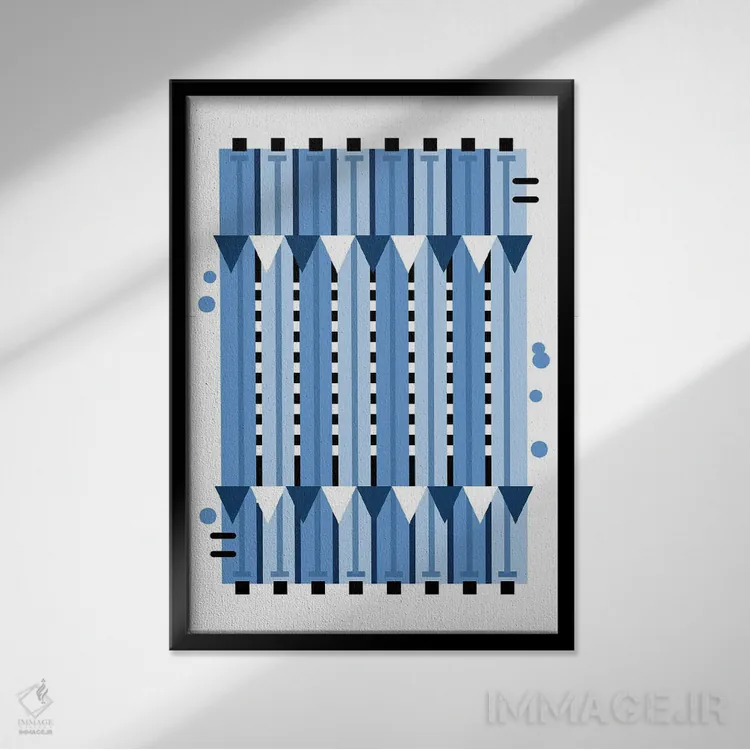 تابلو استخر شنای آبیرنگ اثر بث بوردلون - نمای قابدار مشکی