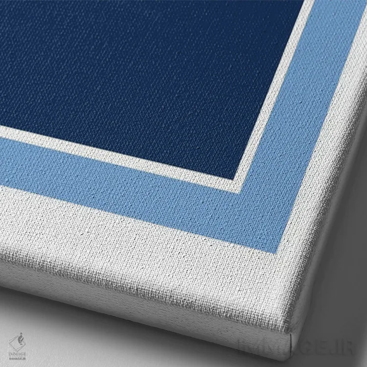 تابلو زمین والیبال آبیرنگ اثر بث بوردلون - نمای نزدیک بافت بوم