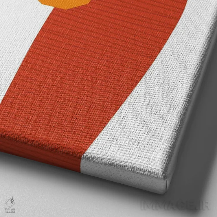 تابلو پاپ آرت مربعی هویج اثر بث بوردلون - نمای نزدیک بافت بوم