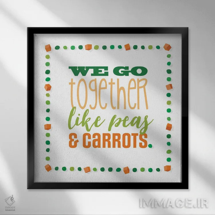 تابلو ما با هم هستیم اثر بث بوردلون - نمای قابدار مشکی