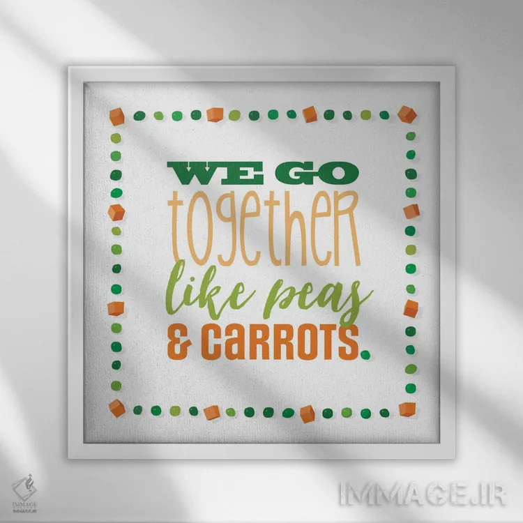 تابلو ما با هم هستیم اثر بث بوردلون - نمای قابدار سفید