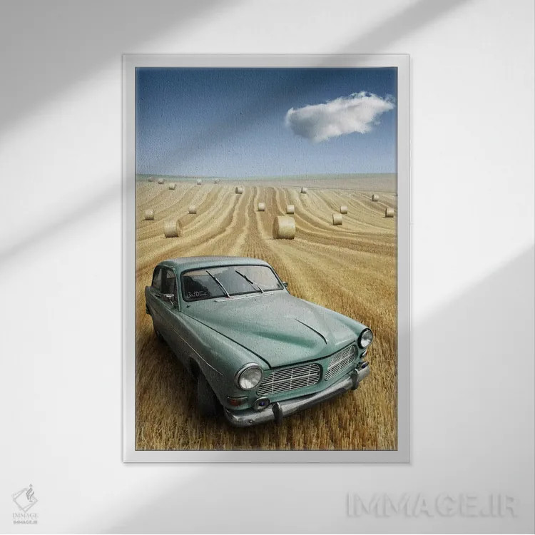 تابلو هیچ کجا یافت نمیشود اثر بن هاین (هنرمند بلژیکی) - نمای قابدار سفید