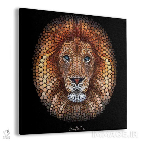 تابلو شیر (حیوان) اثر بن هاین (هنرمند بلژیکی) - نمای پرسپکتیو محصول