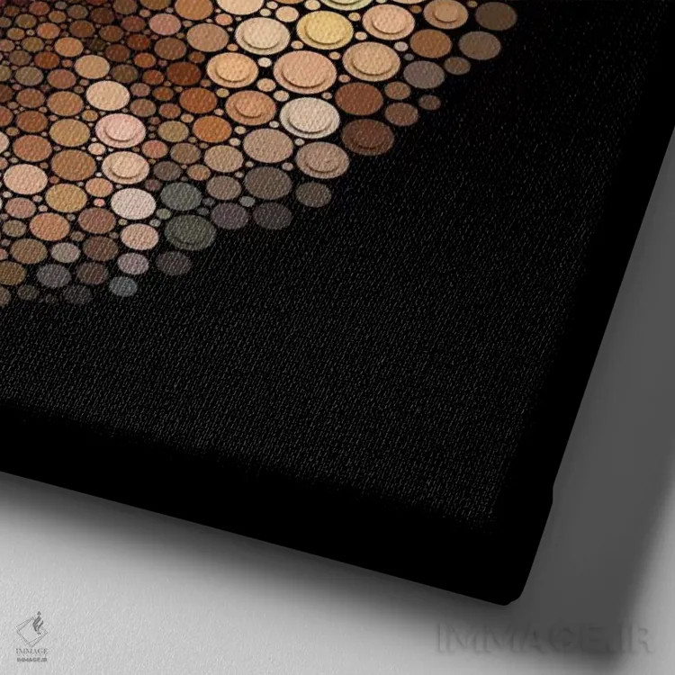 تابلو شیر (حیوان) اثر بن هاین (هنرمند بلژیکی) - نمای نزدیک بافت بوم