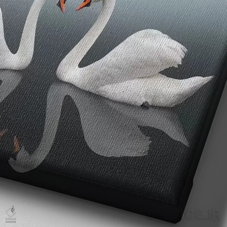 تابلو با هم اثر بن هاین (هنرمند بلژیکی) - نمای نزدیک بافت بوم