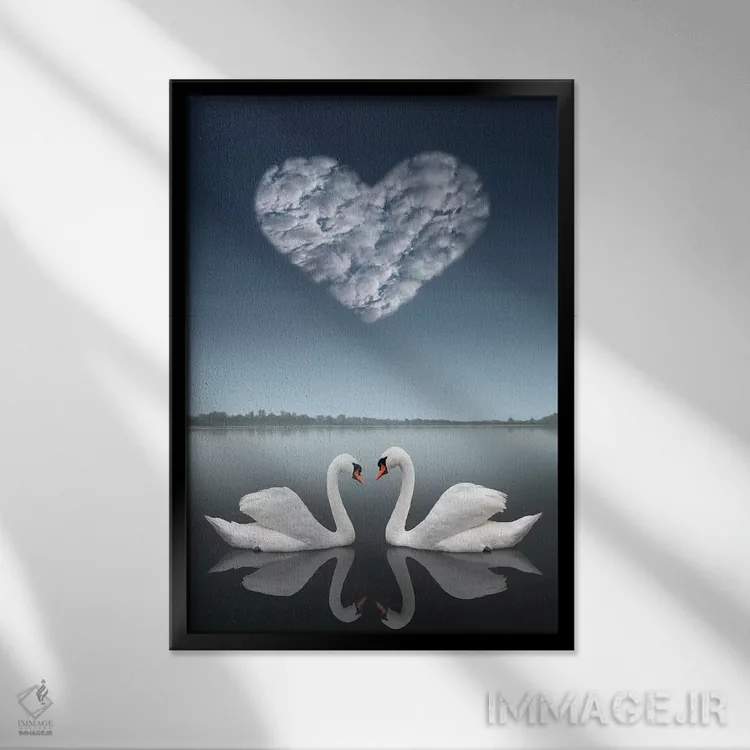 تابلو با هم اثر بن هاین (هنرمند بلژیکی) - نمای قابدار مشکی