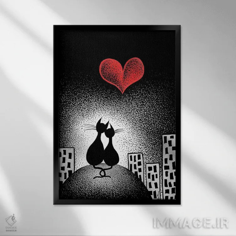 تابلو وفاداری اثر بن هاین (هنرمند بلژیکی) - نمای قابدار مشکی