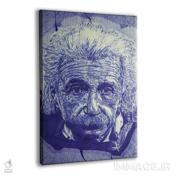 تابلو خودکار انیشتین اثر بن هاین (هنرمند بلژیکی) - نمای پرسپکتیو محصول