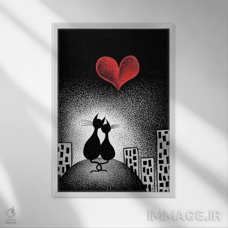 تابلو وفاداری اثر بن هاین (هنرمند بلژیکی) - نمای قابدار سفید