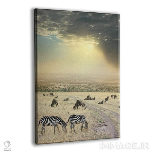 تابلو روزی روزگاری در کنیا شماره ۶ اثر بن هاین (هنرمند بلژیکی) - نمای پرسپکتیو محصول