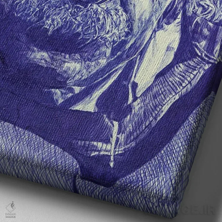 تابلو خودکار انیشتین اثر بن هاین (هنرمند بلژیکی) - نمای نزدیک بافت بوم