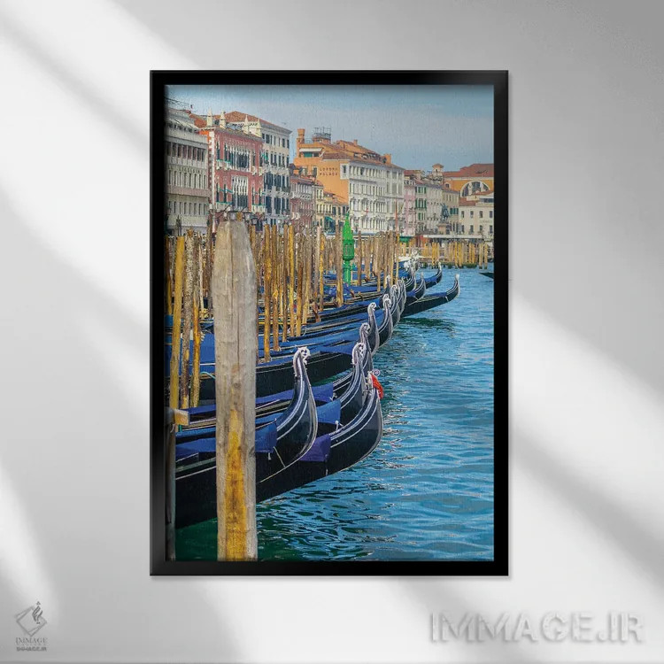 تابلو ونیز IV اثر بن هاین (هنرمند بلژیکی) - نمای قابدار مشکی