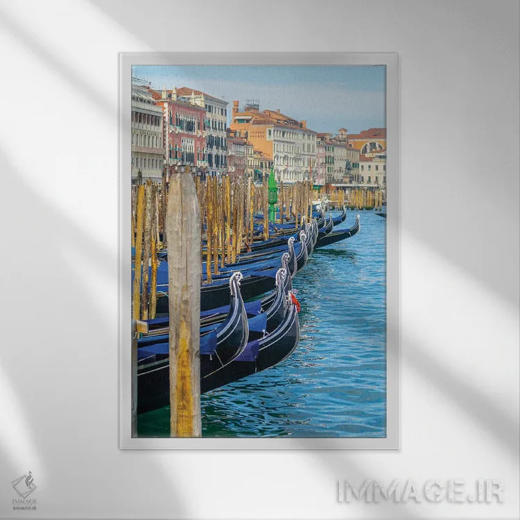 تابلو ونیز IV اثر بن هاین (هنرمند بلژیکی) - نمای قابدار سفید