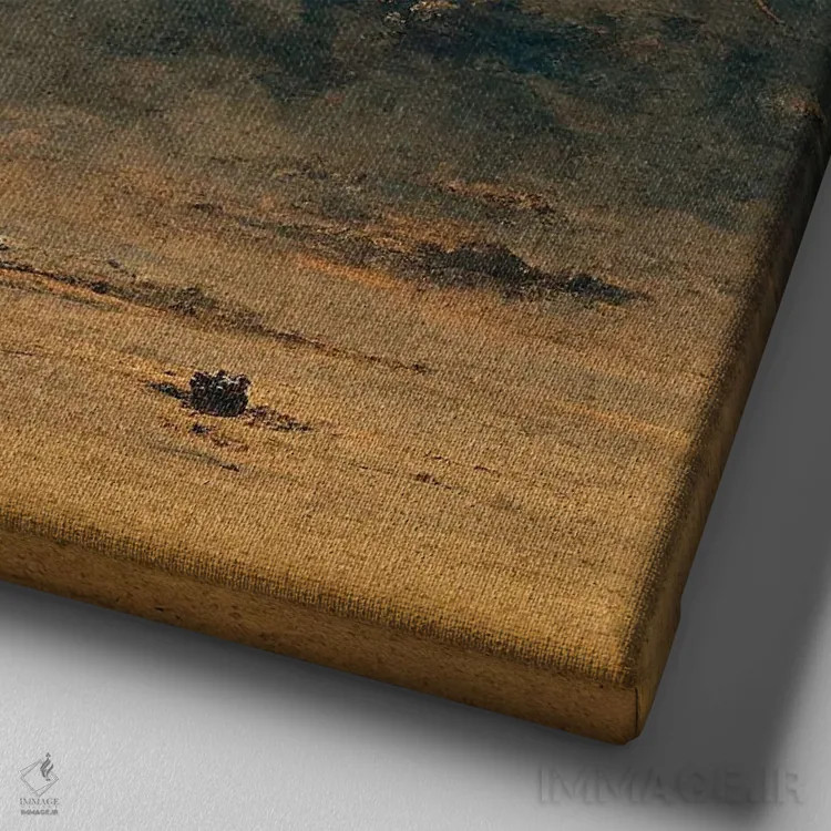 تابلو سیارهها اثر بن هاین (هنرمند بلژیکی) - نمای نزدیک بافت بوم