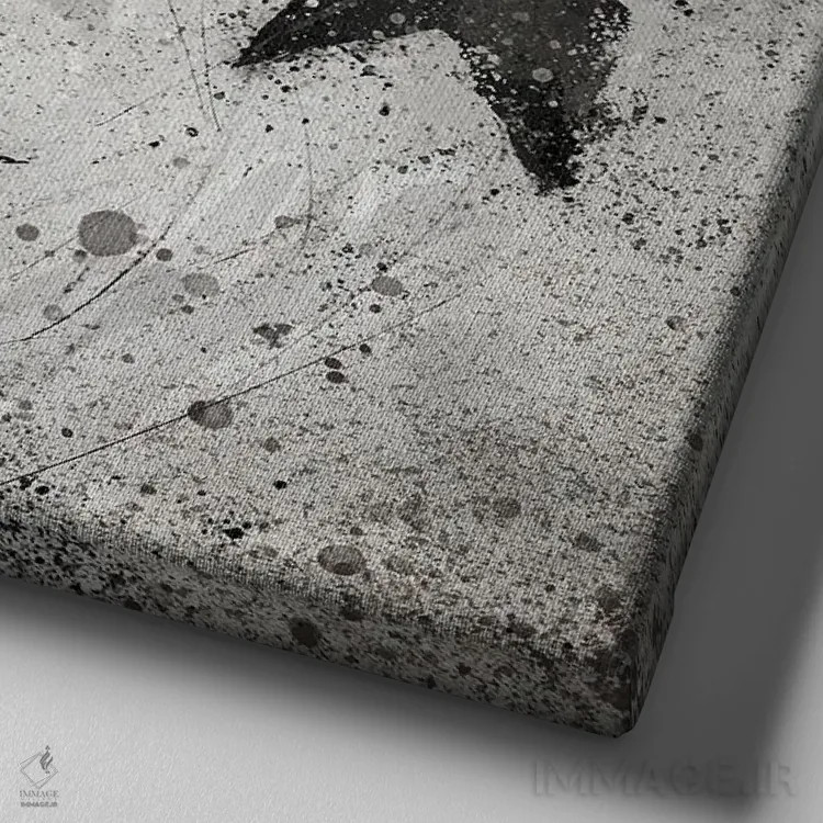 تابلو گریه نکن بیس اثر بن هاین (هنرمند بلژیکی) - نمای نزدیک بافت بوم