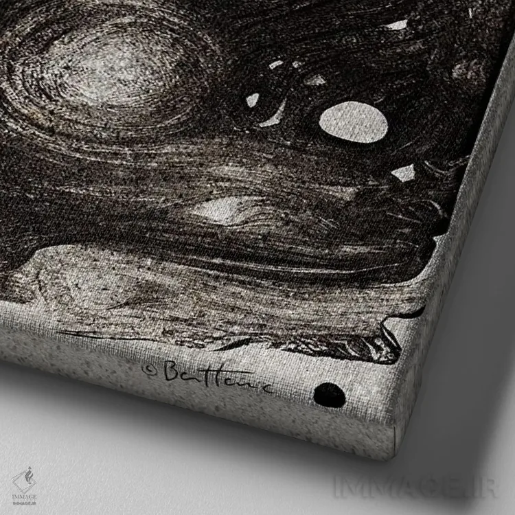 تابلو موی ستارهای اثر بن هاین (هنرمند بلژیکی) - نمای نزدیک بافت بوم