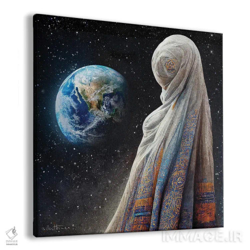 تابلو سیاره گمشده و آدمهای نابینا اثر بن هاین (هنرمند بلژیکی) - نمای پرسپکتیو محصول