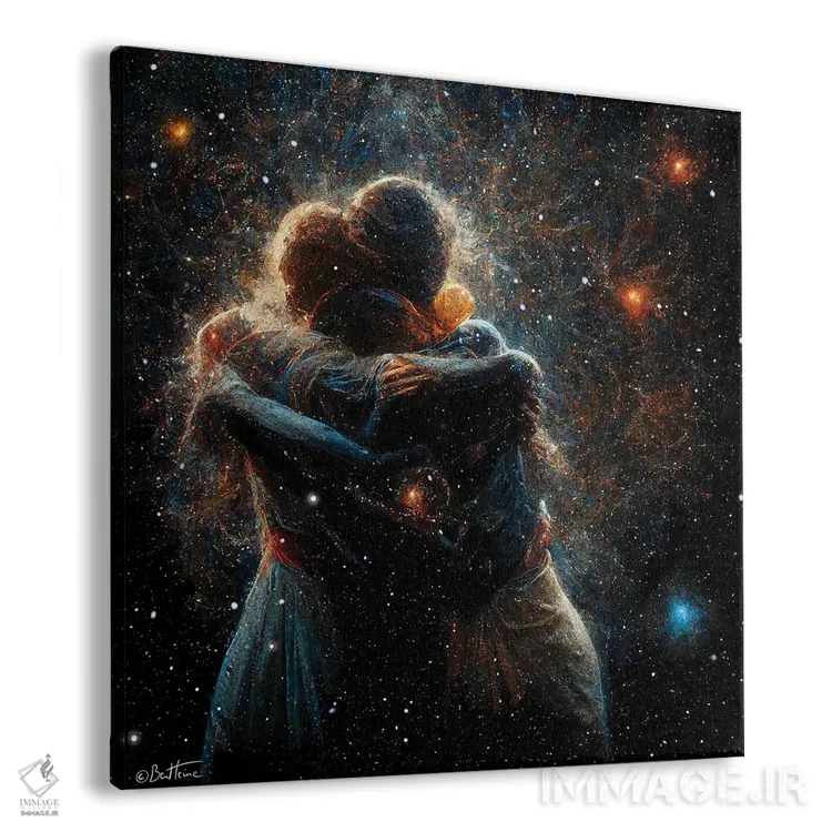 تابلو ما دو نفر در جهان اثر بن هاین (هنرمند بلژیکی) - نمای پرسپکتیو محصول