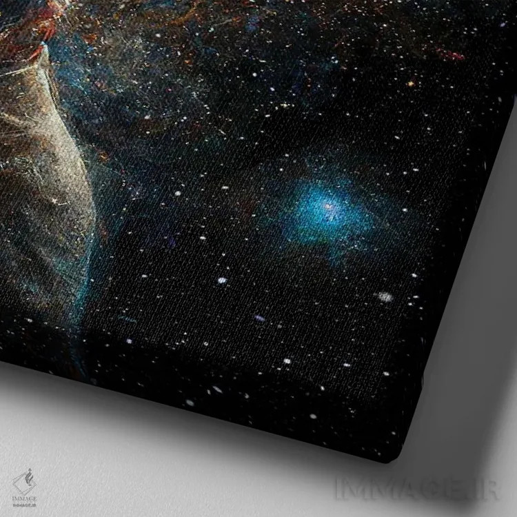 تابلو ما دو نفر در جهان اثر بن هاین (هنرمند بلژیکی) - نمای نزدیک بافت بوم