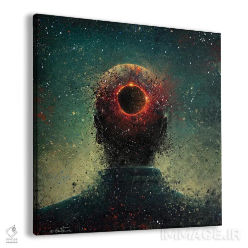 تابلو یک سیاهچاله بیگبنگ در ذهن من وجود دارد اثر بن هاین (هنرمند بلژیکی) - نمای پرسپکتیو محصول