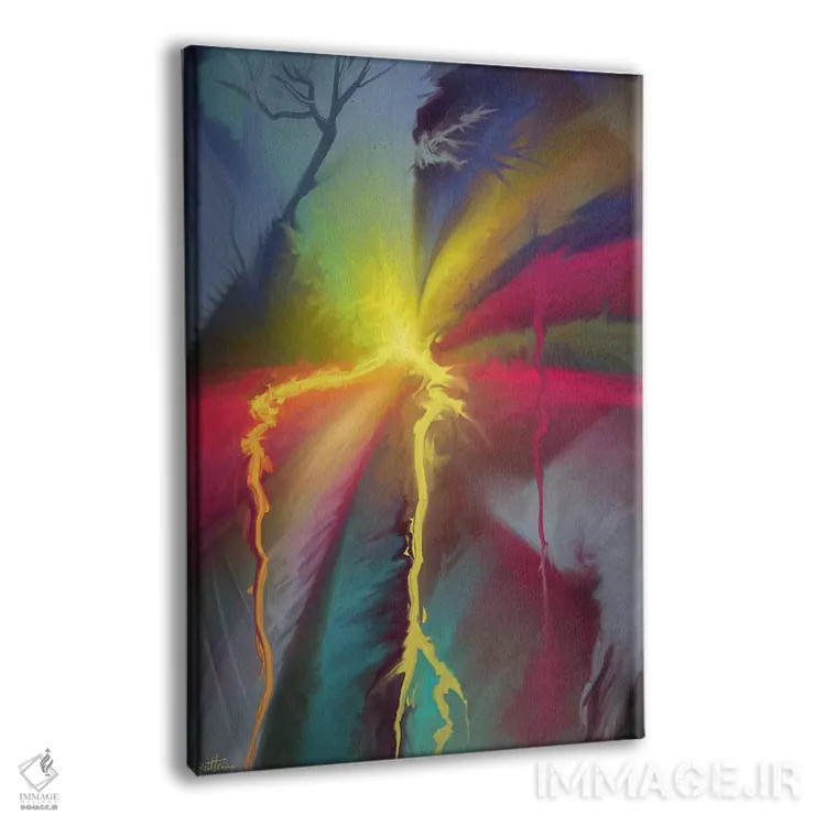 تابلو انتزاعی خالص I اثر بن هاین (هنرمند بلژیکی) - نمای پرسپکتیو محصول