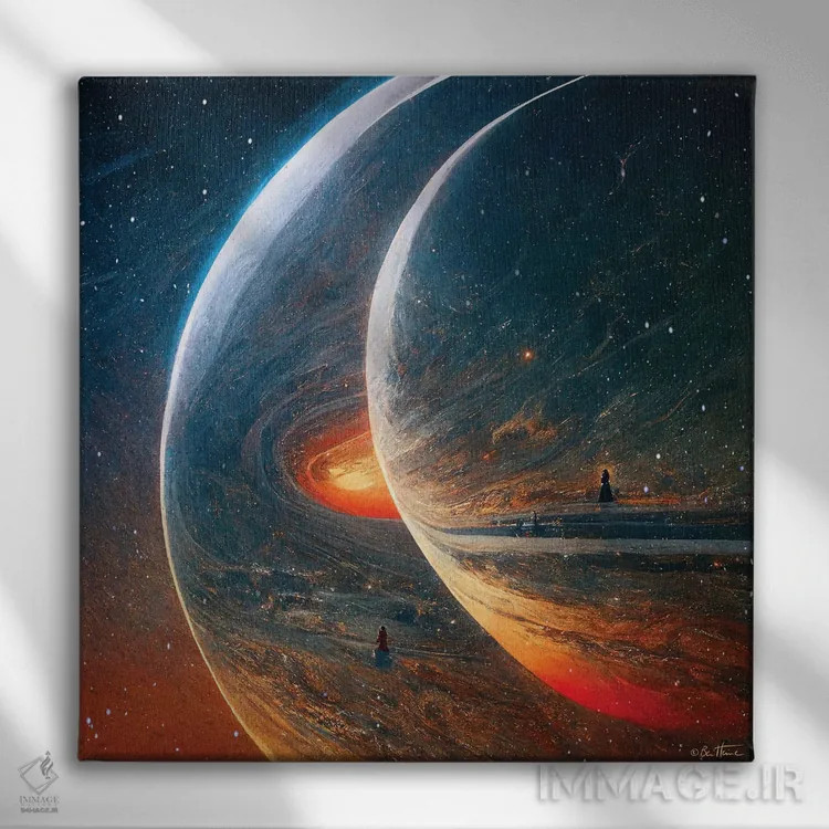 تابلو ما متفاوت و شبیه هم هستیم اثر بن هاین (هنرمند بلژیکی) - نمای روبهرو روی دیوار