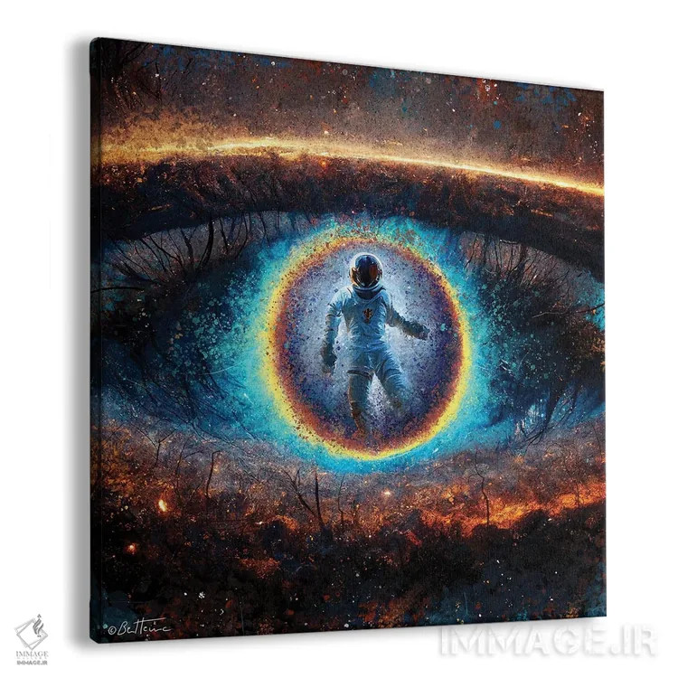 تابلو به چشمان من نگاه کن اثر بن هاین (هنرمند بلژیکی) - نمای پرسپکتیو محصول