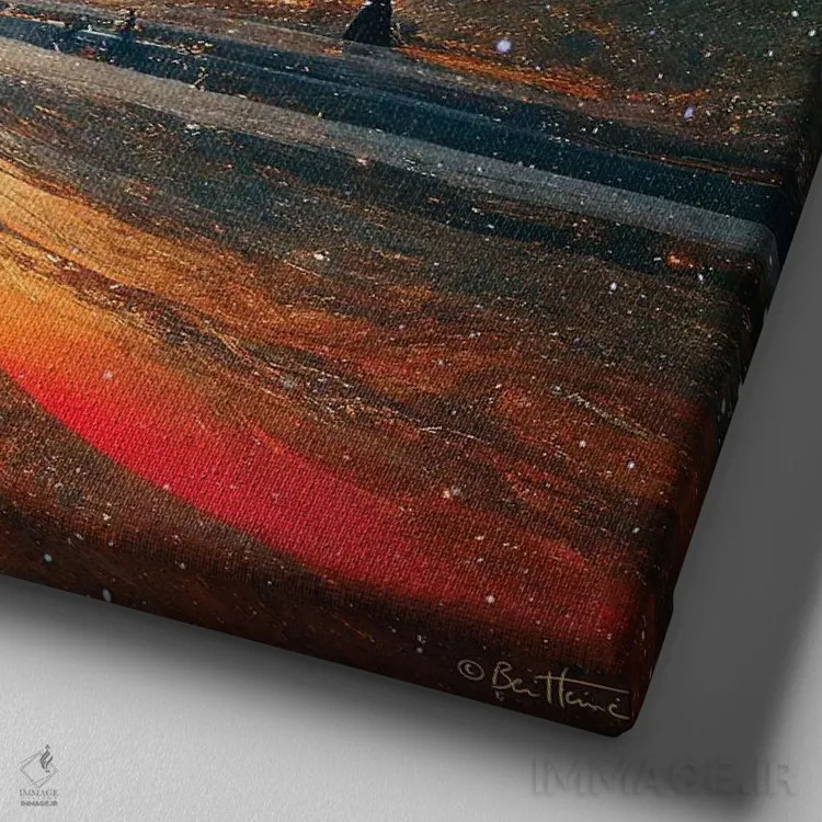 تابلو ما متفاوت و شبیه هم هستیم اثر بن هاین (هنرمند بلژیکی) - نمای نزدیک بافت بوم