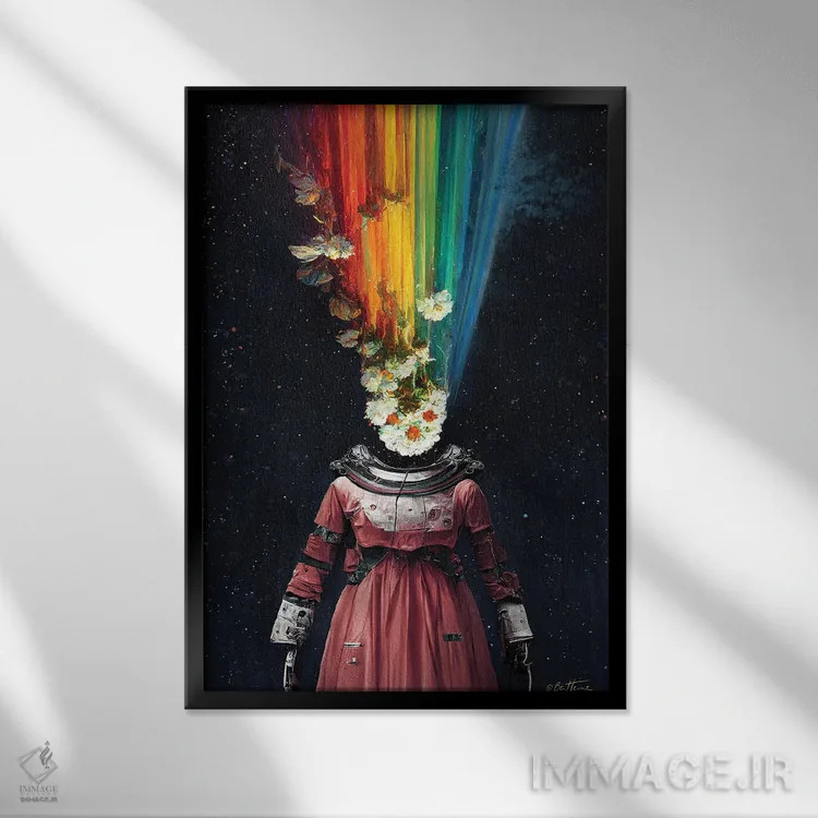 تابلو رویای یک شاهزادهخانم اثر بن هاین (هنرمند بلژیکی) - نمای قابدار مشکی