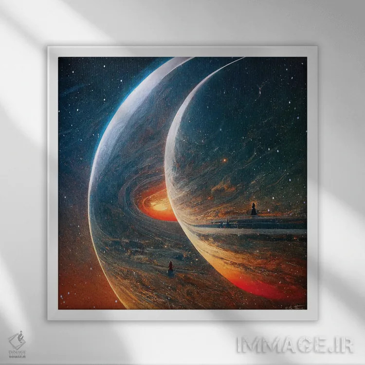 تابلو ما متفاوت و شبیه هم هستیم اثر بن هاین (هنرمند بلژیکی) - نمای قابدار سفید