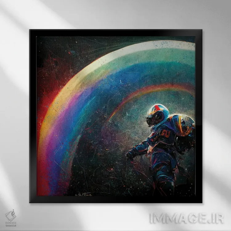 تابلو منتظرت خواهم ماند اثر بن هاین (هنرمند بلژیکی) - نمای قابدار مشکی